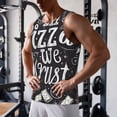 thumbnail image 5 of Fuzoiu In Pizza We Crust Art Print Men's Workout Tank Tops,Sleeveless Gym Shirt Quick Dry,Fitness Bodybuilding T-Shirt,Muscle Athletic Workout Tee-3X-Large, 5 of 7