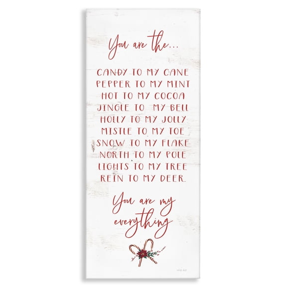 My Everything Holiday Romance Canvas Wall Art, design by Cindy Jacobs