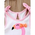 thumbnail image 5 of Jxzom Summer Newborn Toddler Baby Girls Flamingo Strap Bodysuit Jumpsuit Sweet Summer 3D Cute Outfits Clothes, 5 of 7