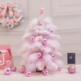 thumbnail image 3 of Paquete de árbol de Navidad de plumas rosas, adornos de decoración de árbol de Navidad azul, Mini árbol de Navidad, decoraciones de Nochevieja, 45/60CM, 3 of 4