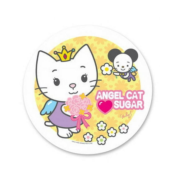 Angel Cat Edible Icing Image Cake Decoration Topper -1/4 Sheet