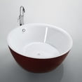 thumbnail image 4 of Bellaterra Home Prato 59 inch Freestanding Bathtub in Glossy Red, 4 of 5