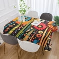 thumbnail image 2 of Yayeee Tablecloths for Rectangular Tables 60 x 108 inch Party Table Cover, Red Colorful Flowers with Dots, 2 of 6