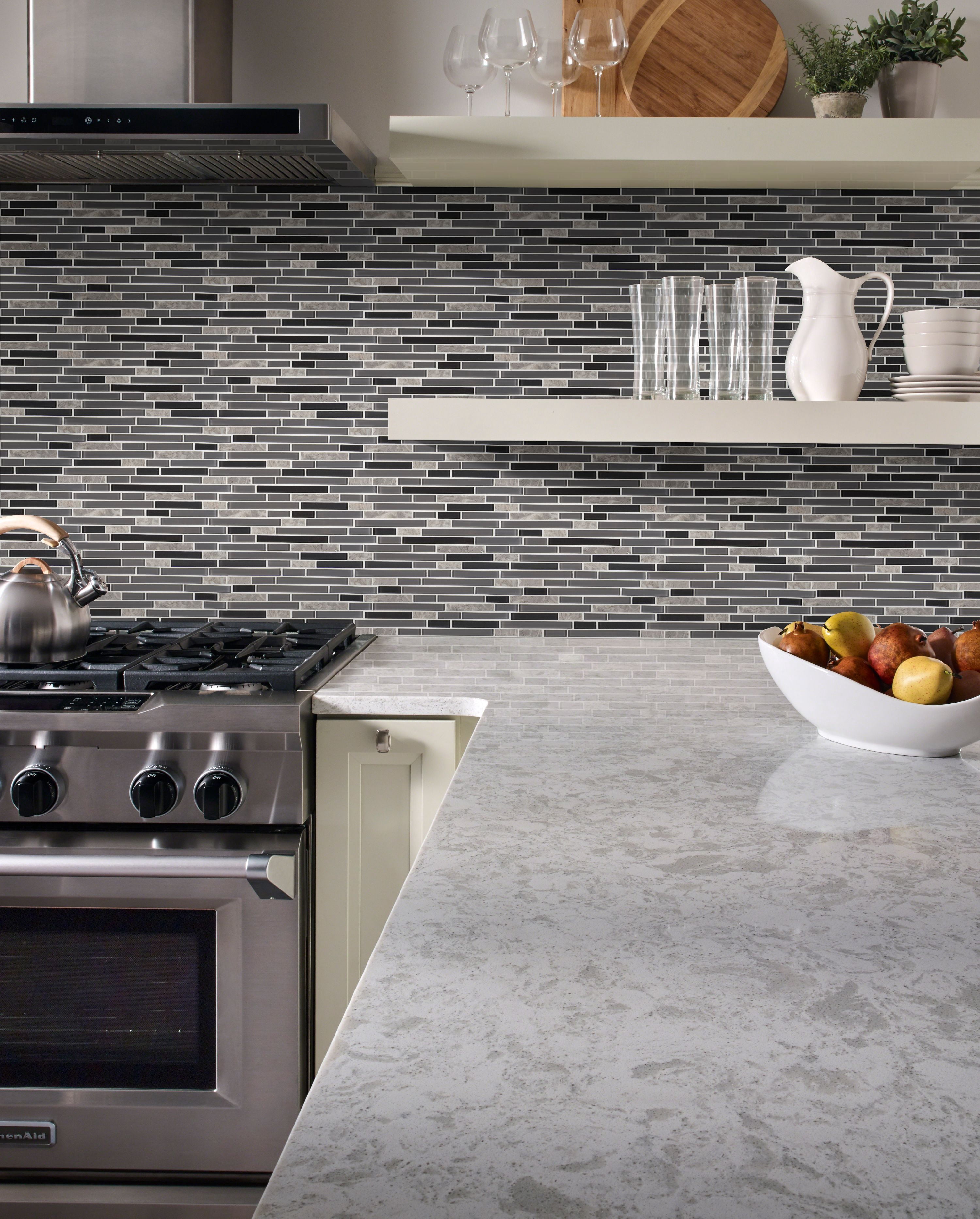 Urban Loft Interlocking 12 in. x 12 in. x 4 mm Glass Stone and Metal Mesh-Mounted Mosaic Tile (20 sq. ft. / case)