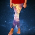 thumbnail image 2 of Girls Leggings Starry Sky Printed Pants Full Ankle Length Slim Fit Medium Thick Tights Pants, 2 of 5