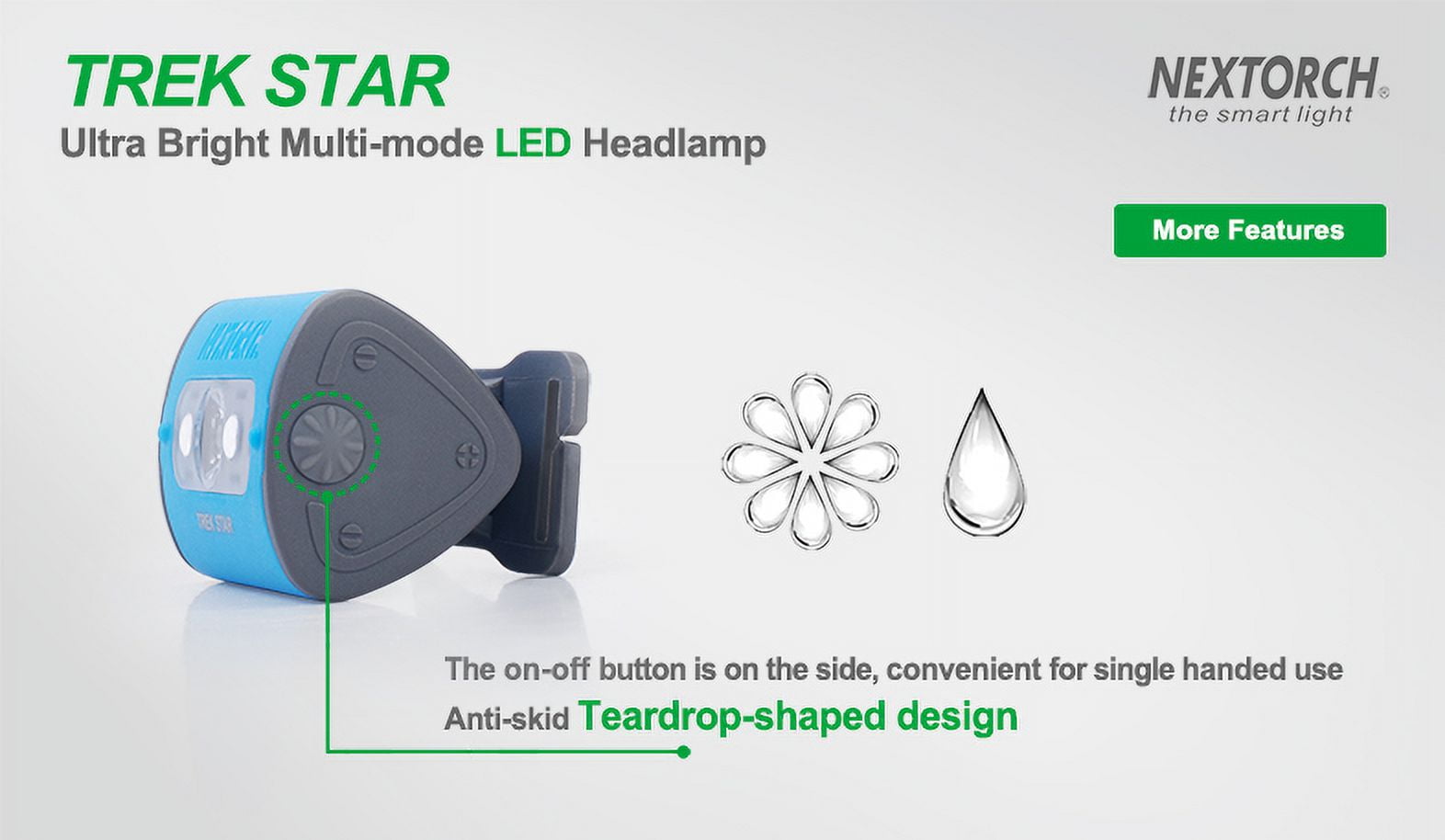 Nextorch Trek Star Headlamp, Green