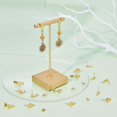 thumbnail image 6 of 60Pcs Teardrop Earring Stud Golden Teardrop Earring Post Stud Earring with Loop Blank Ear Post Dangle Earring Findings with Butterfly Earring Backs for DIY Earring Making Hole: 1.4mm Golden, 6 of 7