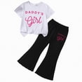 thumbnail image 4 of HCNTES Children Casual 2 Piece Outfit Short Sleeve Tee Elastic Pants Little Girl Dailywear School Spring Summer Kids 4T 5T 6T(H03-E,2-3 Years), 4 of 4