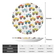 thumbnail image 2 of Honeii Cartoon Monster Trucks Print Elegant Bone China Decorative Plate, Porcelain Plate,Art Crafts,Ceramic Ornaments for Home Office Wall Decor-7in, 2 of 6
