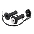 thumbnail image 1 of 1 Pair Aluminium Motorcycle Hand Grip 22mm 7/8 Inch Throttle Turn Grip 110-250 CC Motorcycle Modification Quick Handlebar with Throttle Cable (Black), 1 of 9