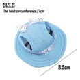 thumbnail image 2 of Sombrero de princesa para perro, sombrero de béisbol para mascotas con ala redonda, gorra porosa de malla para perro, azulS, 2 of 5