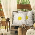 thumbnail image 4 of Daisy Flower Gray Pillow Covers 18x18 Inch White Petal Floral Bloom Decorative Pillow Cases Spring Summer Seasonal Square Cushion Covers Farmhouse Home Decor for Porch Couch Outdoor Set of 2, 4 of 6