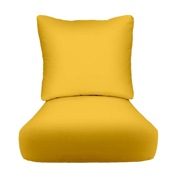 RSH Décor Indoor Outdoor Deep Seating Cushion Set, 24”x 24” x 5” Seat and 25” x 21” Back, Yellow