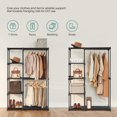 thumbnail image 4 of Boutique Home Freestanding Opn Wardrobe Vertical Shelf with Rack and Shelves, 4 of 4