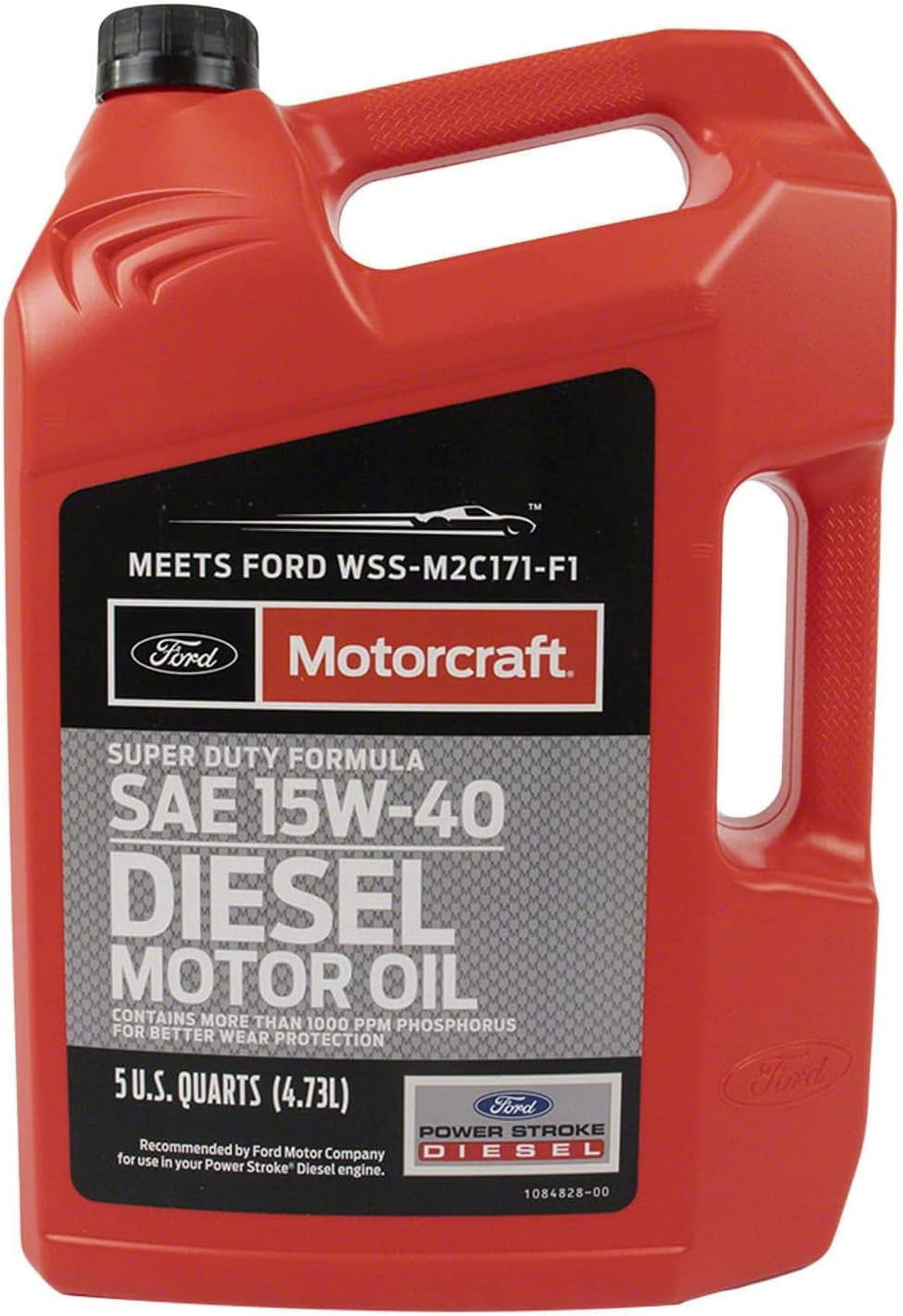 (3 pack) Motorcraft Diesel Motor Oil, 15W-40 - A premium-quality motor oil specifically developed for Ford Motor Company vehicles, 5 quart jug, sold by each