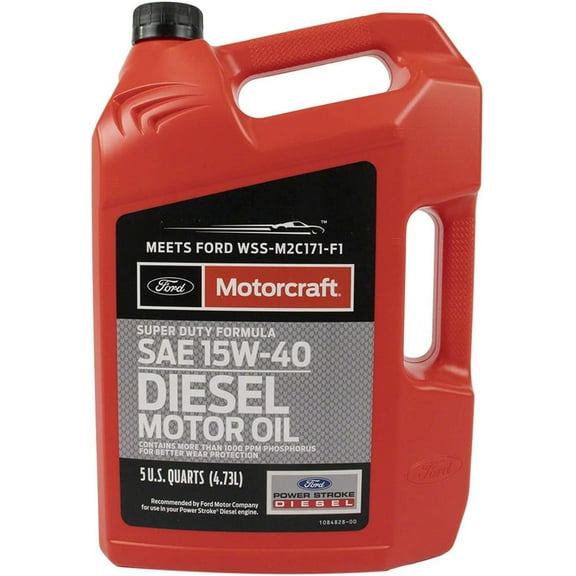 Motorcraft Diesel Motor Oil, 15W-40 - A premium-quality motor oil specifically developed for Ford Motor Company vehicles, 5 quart jug, sold by each