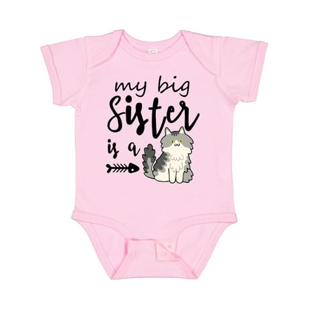 

Inktastic My Big Sister is a Cat Gift Baby Boy or Baby Girl Bodysuit