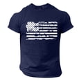 thumbnail image 5 of Caqnni American 1776 Shirt Men American Flag Patriotic Short Sleeve Independence Day T-Shirt(Navy,M), 5 of 5