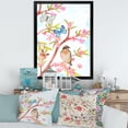 thumbnail image 3 of Clever Bird Sitting On Branch of A Spring Tree With Butterflies 12 in x 20 in Framed Painting Canvas Art Print, by Designart, 3 of 4