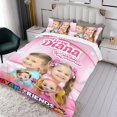 thumbnail image 3 of Amor Diana Conjunto de sábanas temático, trío de piezas, cómodo y amigable con la piel, diseño único, regalo de decoración para el hogar para familiares, amigos y fans, 90 cm * 190 cm, 3 of 6