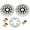 Black, variant on Front Rear Brake Discs Rotors Pads For SUZUKI GSF 1200 Bandit / S 1996-2000 1997 1998 1999 RF 900 R 1996-1999 96 97 98 99