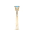 thumbnail image 3 of Angara Natural 0.4 Ct. Aquamarine with Diamond Classic Ring in 14K Yellow Gold for Women (Ring Size: 3.5), 3 of 9
