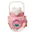 thumbnail image 3 of Huayishang Water Bottle Cute Double Drink Hug Bear Plastic Water Cup Children Portable Cartoon Pot Belly Cup Pc Water Cup, Kitchen Essentials Clearance Sale Pink, 3 of 7