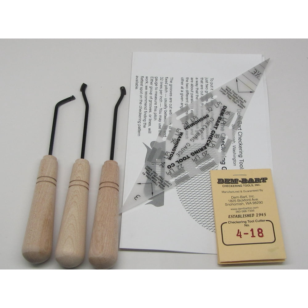 DEM BART Checkering Tools 18 LPI Starter Set Gunsmith & Gauge Walmart