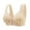 Khaki, variant on Womens Front Closure Yoga Sleep Bra with Lace Edge Seamless Comfort Adjustable Side Buckle for Movement and Support
