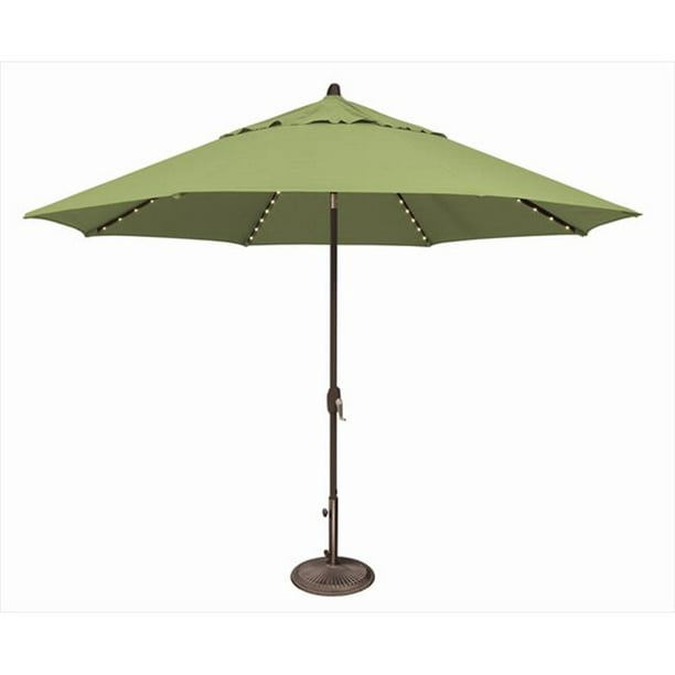 SimplyShade 11 Ft. Lanai Pro Octogone Marché Parapluie avec Étoile Lumière Ginkgo