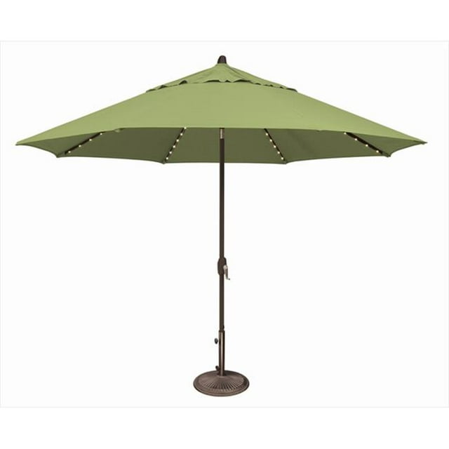 SimplyShade 11 ft. Lanai Pro Octagon Market Umbrella with Star Light Ginkgo