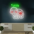 thumbnail image 2 of Craftnamesign Turtle Skeleton Neon Light Sign Wall Art For Store Halloween Decor, 2 of 5