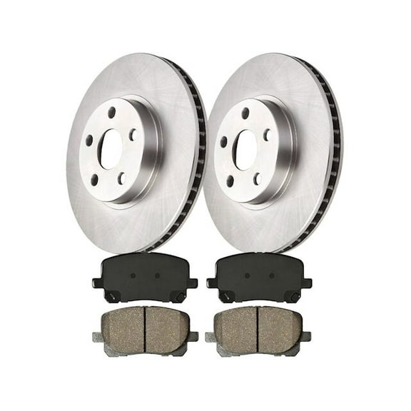 Front Brake Pad and Rotor Kit - Compatible with 2003 - 2008 Toyota Corolla 2004 2005 2006 2007