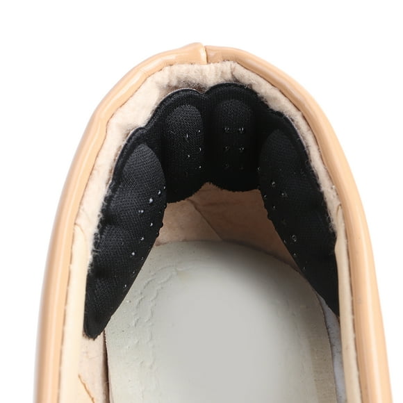 Shoes Heel Sticker, 5 Pairs Skin-friendly Wing-Shape Heel Pads, For Women High Heels Flat Shoes Casual Shoes Black, Thick Type Thickness 6mm