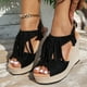 thumbnail image 2 of MKLEKYY Sandalias Antiderrapantes para Mujer, Sandalias de Mujer de Moda, Zapatos Casuales de Cuña Con Plataforma y Punta Abierta Con Diseño de Borlas Bohemias para Uso Diario En Verano., 2 of 5