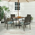thumbnail image 5 of Resenkos Patio Dining Sets,Patio Furniture Sets,5 Pieces Patio Dining Set 4 Cushioned Rattan Armchairs and Square Table, 5 of 12