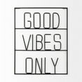 thumbnail image 2 of Mercana Good Vibes Only Metal Wall Sign Cut-Out Typography in Black, 2 of 4