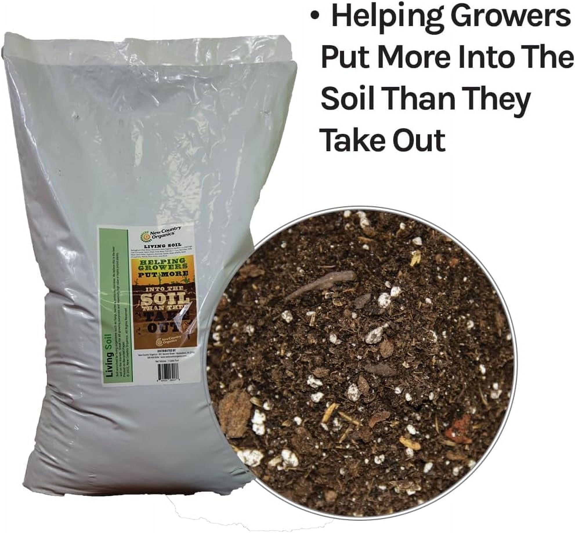 New Country Organics | Living Soil | Premium Growing Medium | 1 Cubic Foot Bag