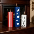 thumbnail image 4 of Conjunto de Decoración Patriótica de Bloques de Madera para El 4 de Julio: Centro de Mesa con La Bandera Estadounidense, Estrellas y Rayas para El Día de La Independencia, El Día de Los Caídos y El D, 4 of 7