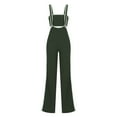 thumbnail image 6 of Lenpel Women's Jumpsuits Ribbed Loungewear Sleeveless Wide Leg Overalls Loose Casual Rompers for Summer, 6 of 6