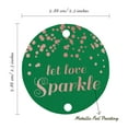 thumbnail image 6 of Inkdotpot Pack Of 100 Real Rose Gold Foil Paper Tags Let Love Sparkle Wedding Favor Hang Tags, 6 of 7