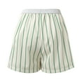 thumbnail image 6 of Bjutir Comfy Pants Women Boxer Shorts Pj Shorts Low Rise Striped Pajamas Sleep Plaid Gingham Micro Short Pants Green L, 6 of 8
