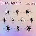 thumbnail image 2 of 10pcs Dancers Laser Cut Silhouettes Elegant Dancing People Paper Silhouette Dancers Cutouts Dancing Posture Cut Silhouettes for Jars Lantern Room Door DIY Crafts Scrapbooking Decoration, 2 of 5