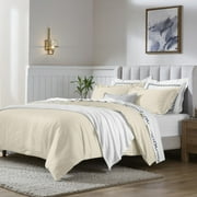 Superior 650 Thread Count Egyptian Cotton Duvet Cover Set, Ivory, King/ Cal King