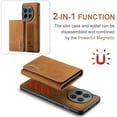 thumbnail image 2 of SaniMore Case for Oneplus 12 6.1" 2023, PU Leather Case Soft TPU Inner Detachable Magnetic Folding Wallet Card Slots Kickstand Anti-drop Shockproof 360°Protection Case for Galaxy S24, Brown, 2 of 9