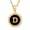 Black D, variant on Shell Initial Necklace for Women Letter A-Z Circle Pendant Chain Colorful Gold Plated Stainless Steel Simple Dainty Personalized Delicate Stacking Jewelry Colorful Letter Z