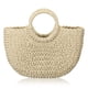thumbnail image 1 of Bolsa Tote de Paja Frienda para el Verano y Playa, Hecha a Mano para Mujeres, 1 of 7