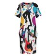 thumbnail image 4 of Vestido de noche de verano para mujer, vestidos largos con bolsillo, vestidos abstractos de músico., 4 of 7