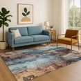 thumbnail image 7 of Addison Rugs Mayfield Premium Machine Washable Transitional Floral Blue Rectangle Rug, 3' x 5', 7 of 7
