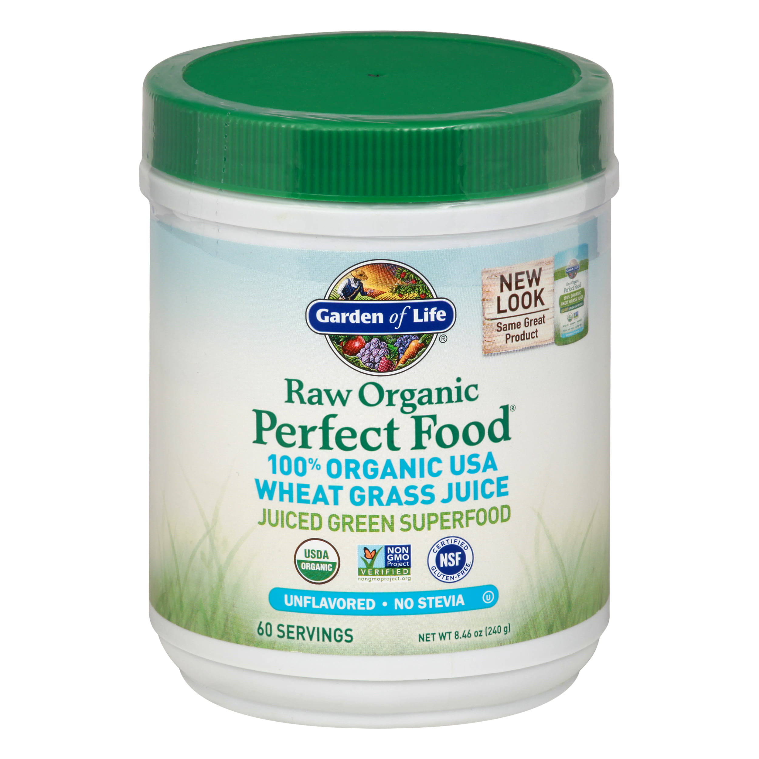 Garden of Life - Raw Organic Perfect Food 100% Organic USA Wheat Grass Juice  Powder Unflavored - 8.46 oz. - Walmart.com